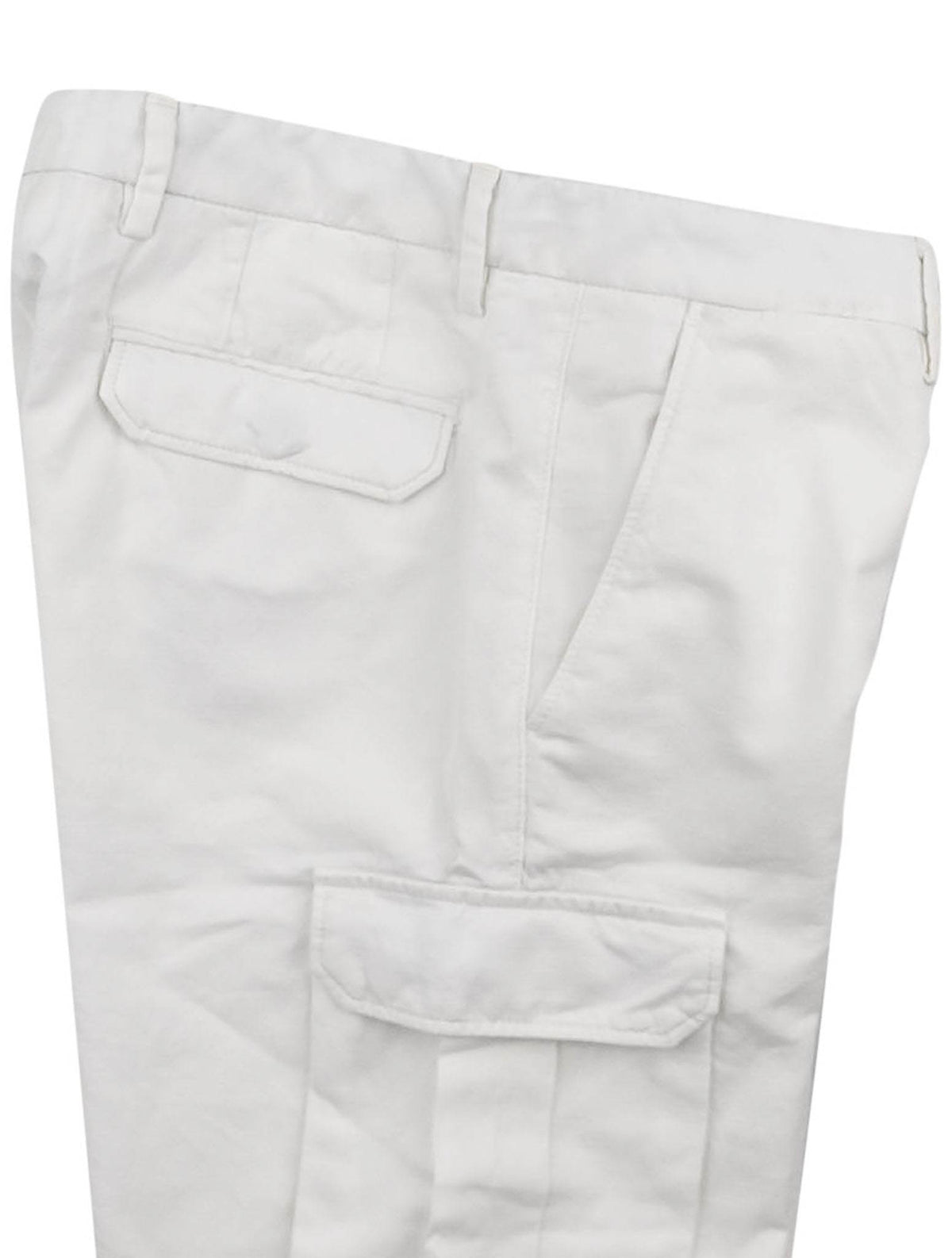 Luigi Borrelli White Linen Cotton Ea Short Cargo Pant