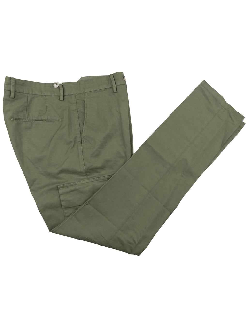Luigi Borrelli Green Cotton Linen Ea Cargo Pant