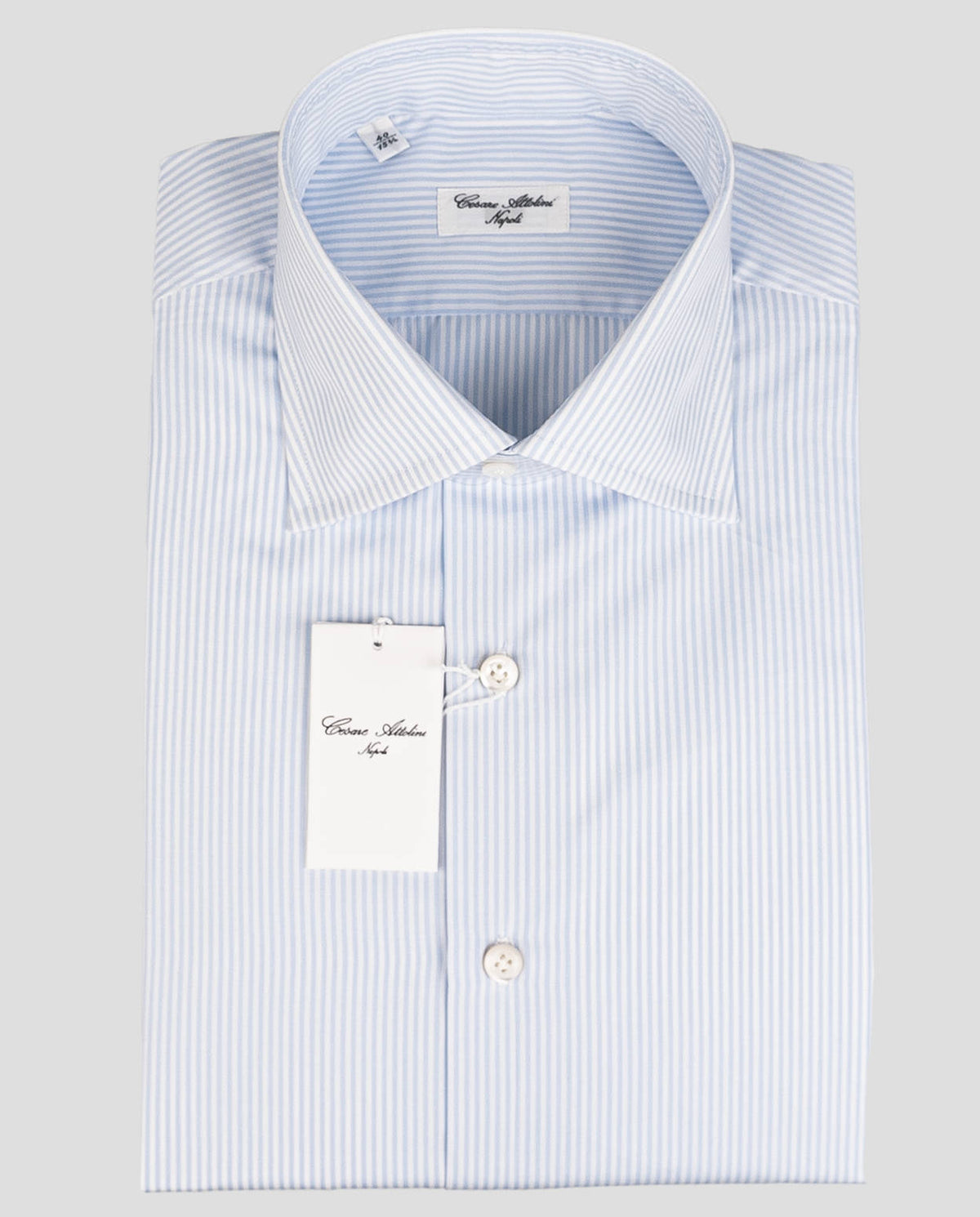 Cesare Attolini Cesare Attolini White Light Blue Cotton Shirt White / Light Blue 000