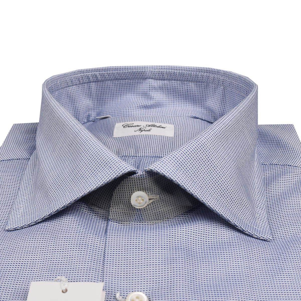 Cesare Attolini Cesare Attolini White Blue Cotton Shirt Blue/White 001