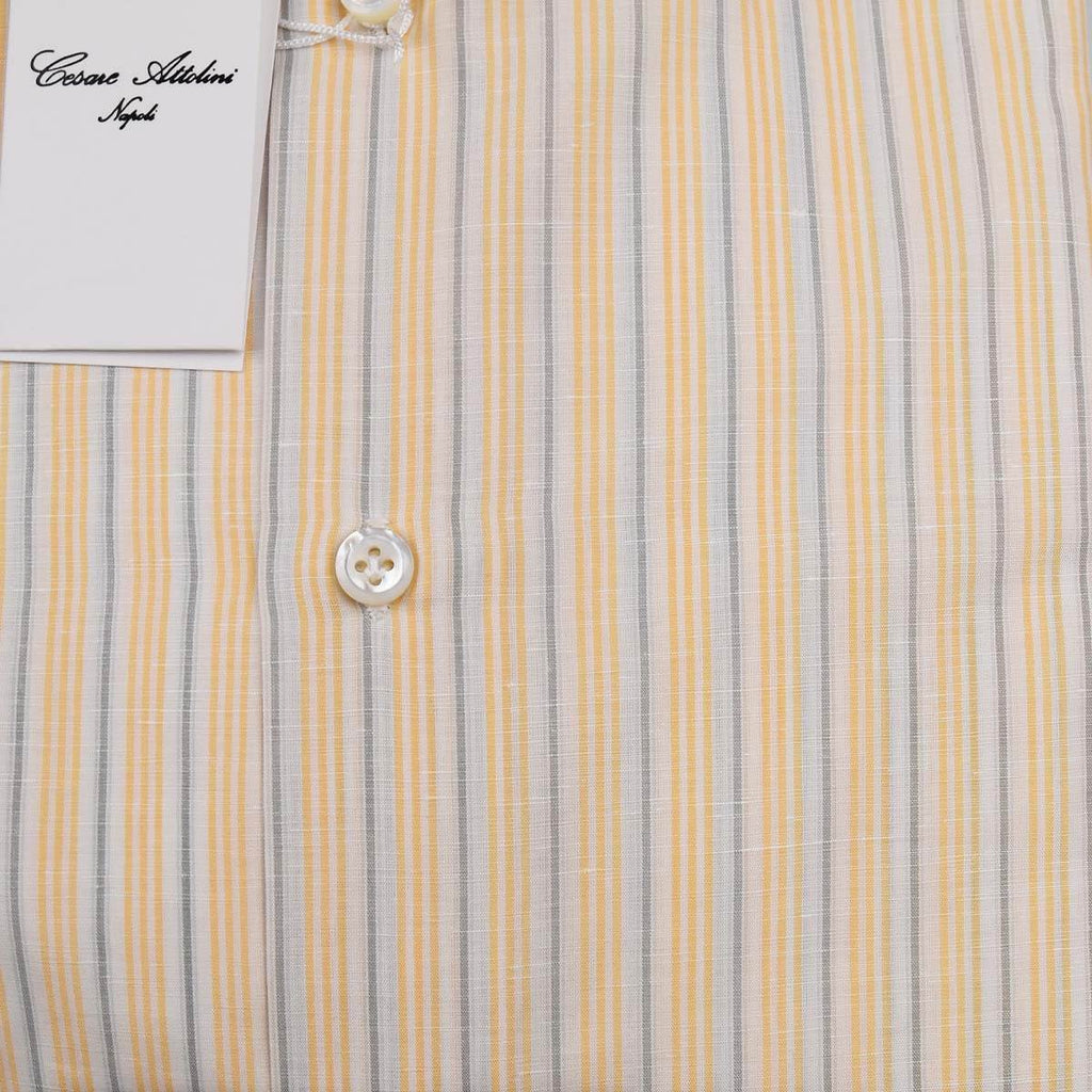 Cesare Attolini Multicolor Linen Cotton Shirt