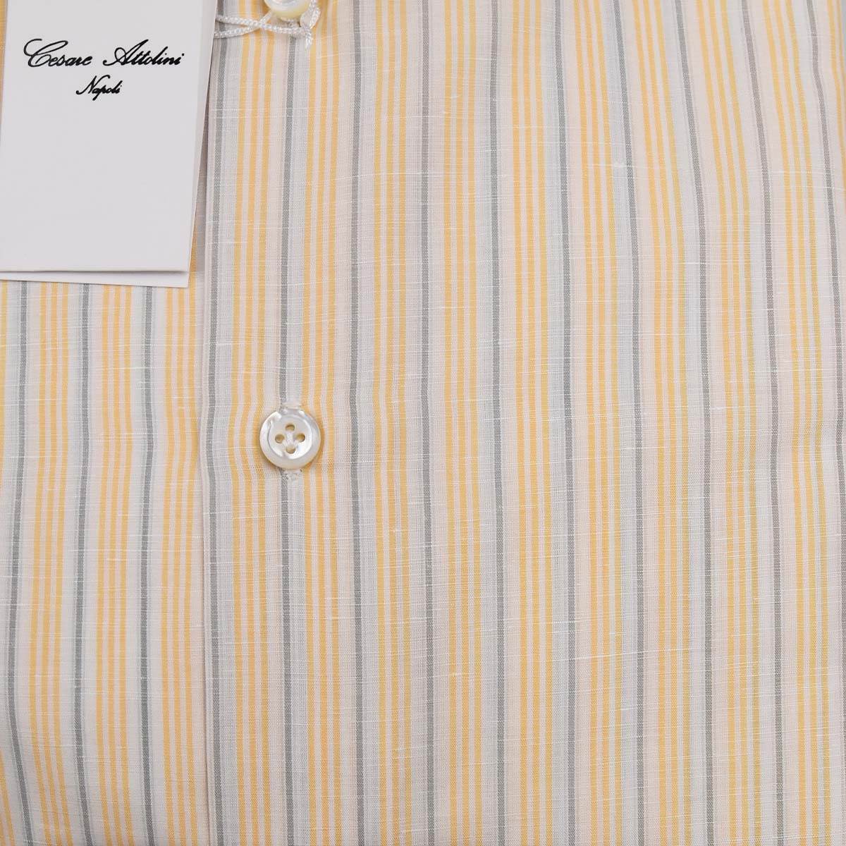 Cesare Attolini Multicolor Linen Cotton Shirt