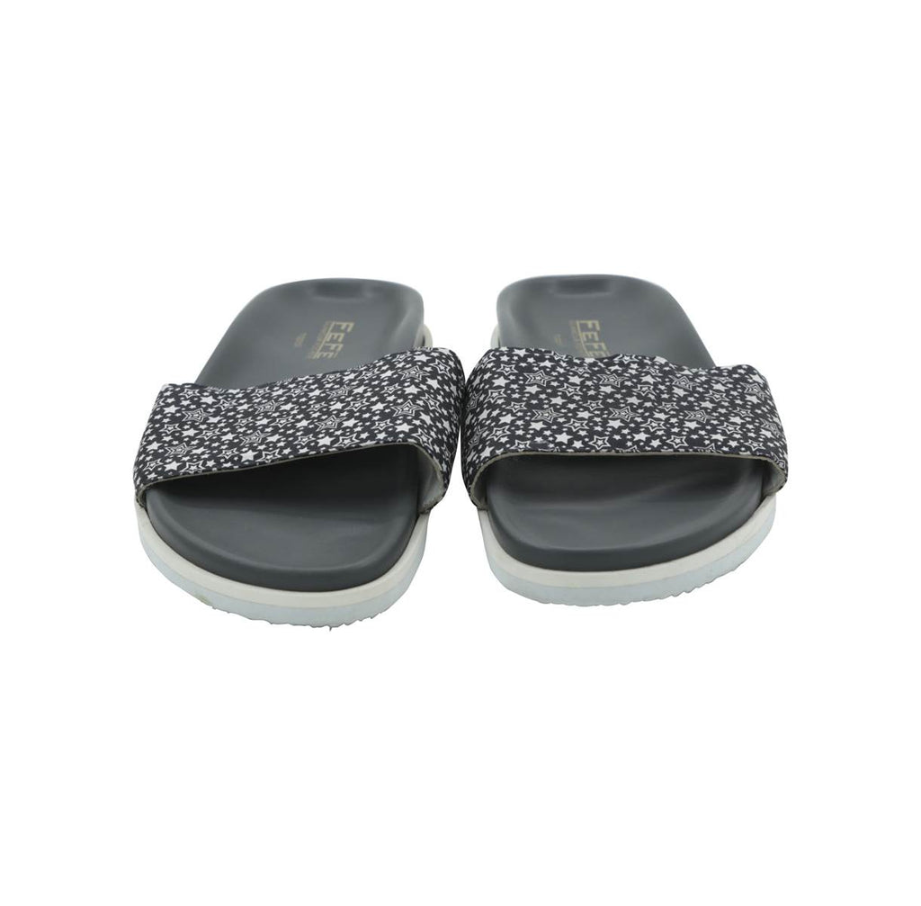 FeFè Napoli Fefè Blue White Silk Sliders Blue/White 001