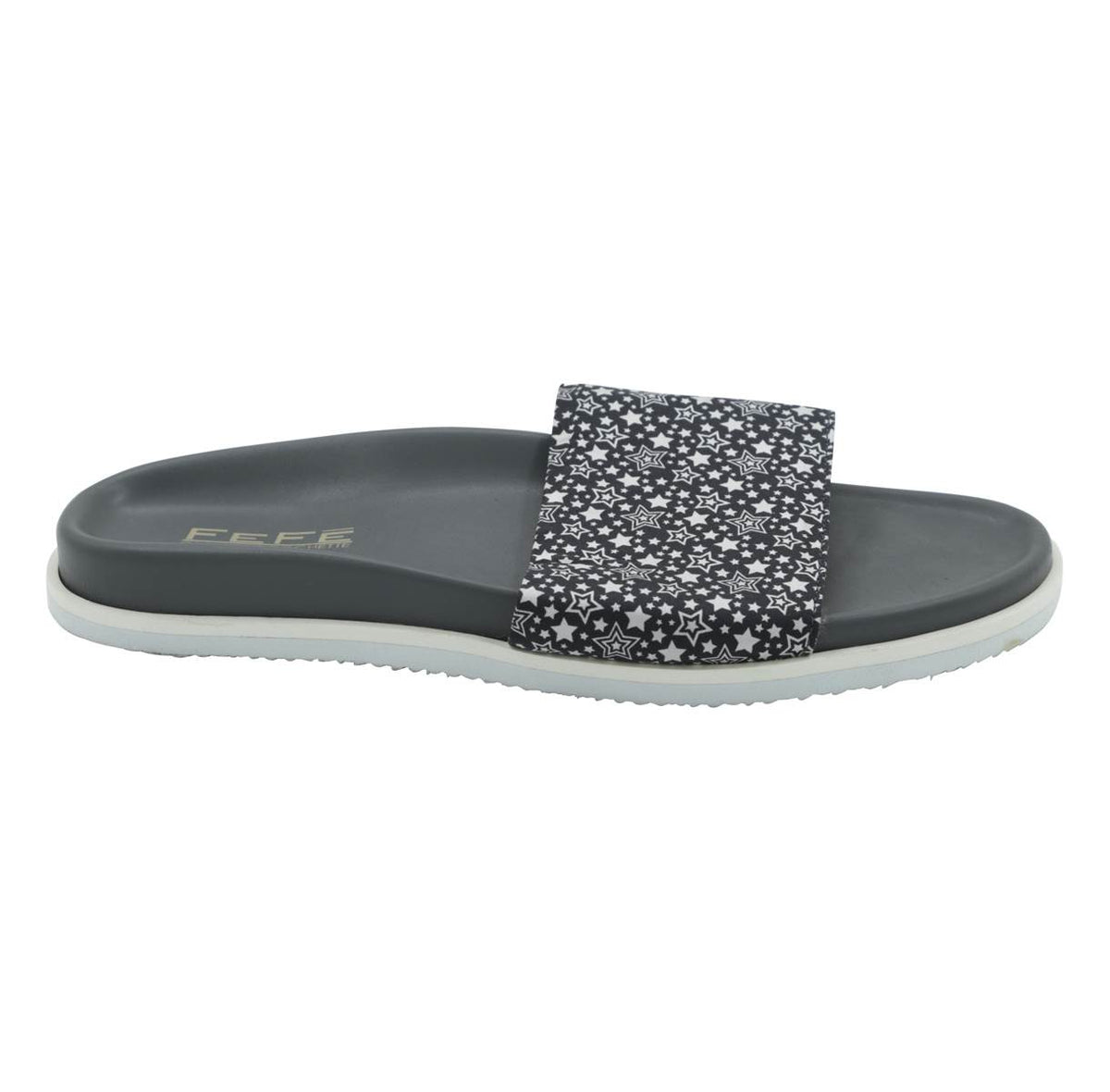 Fefè Blue White Silk Sliders