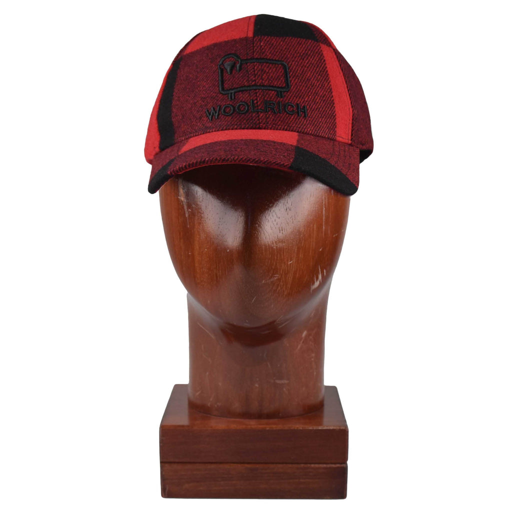 Woolrich Woolrich Red Black Wool Pl Pa Baseball Cap Red / Black 000