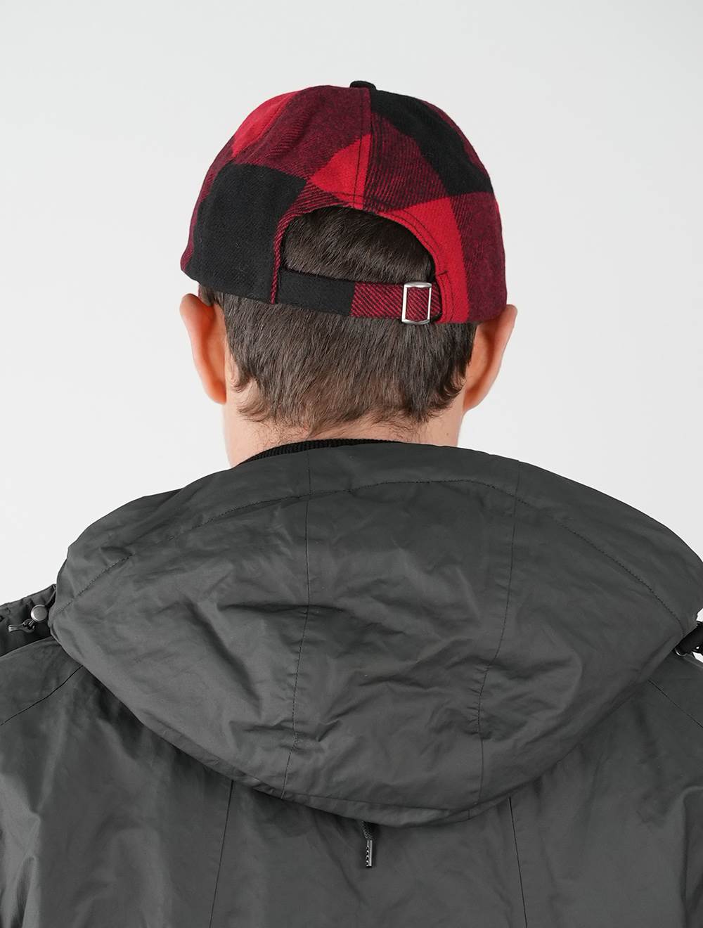 Woolrich Red Black Wool Pl Pa Baseball Cap