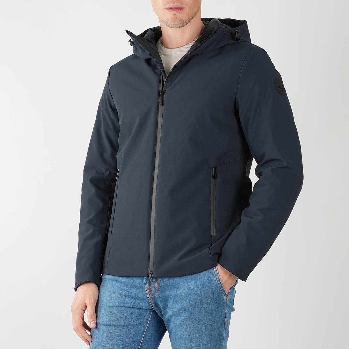 Woolrich Blue Pl Pacific Soft Shell Coat