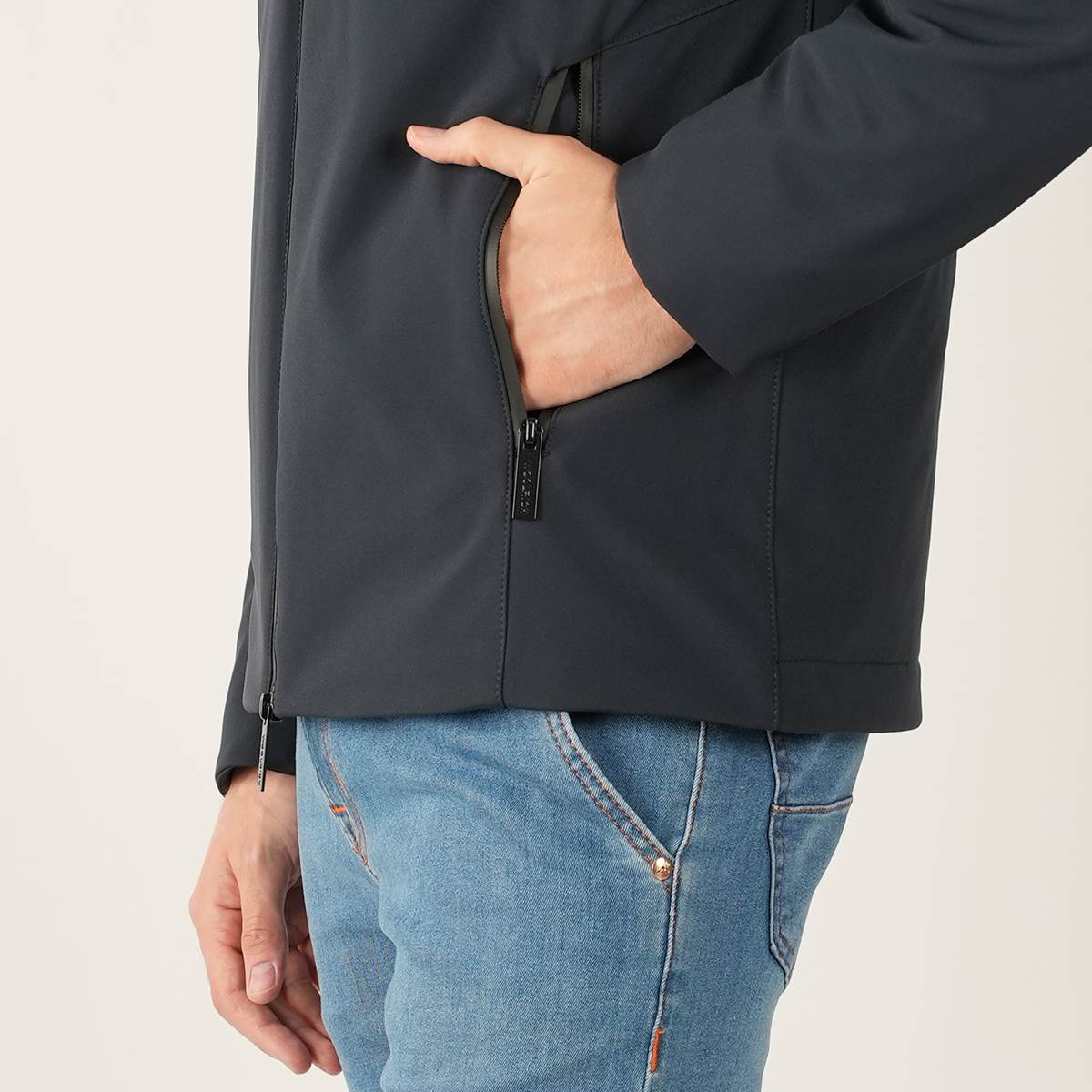 Woolrich Blue Pl Pacific Soft Shell Coat