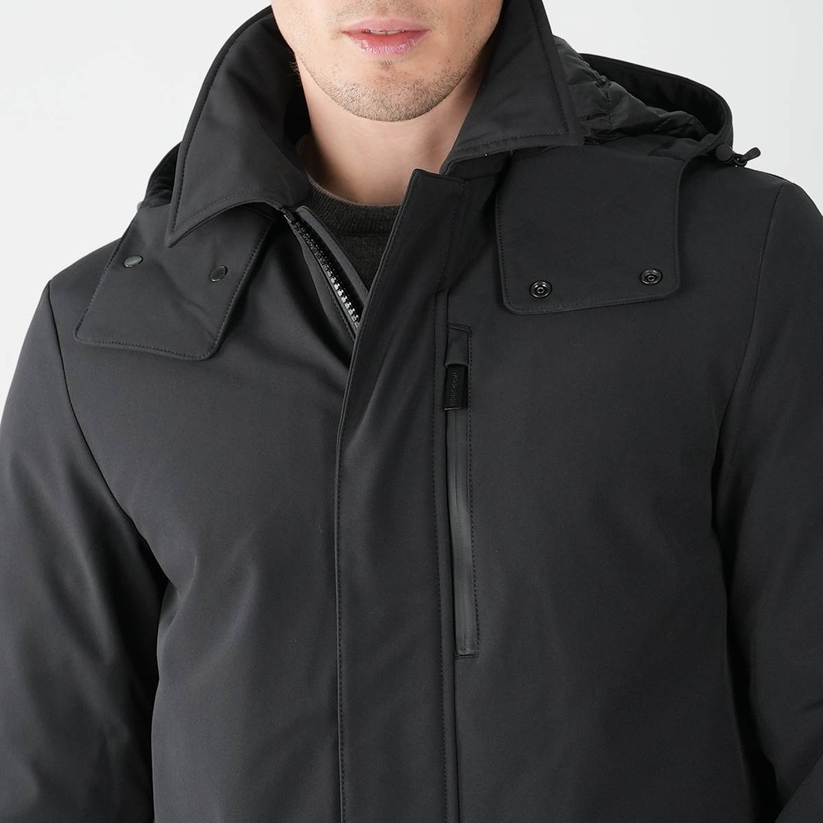 Woolrich Black Pl Barrow Mac Soft Shell Coat