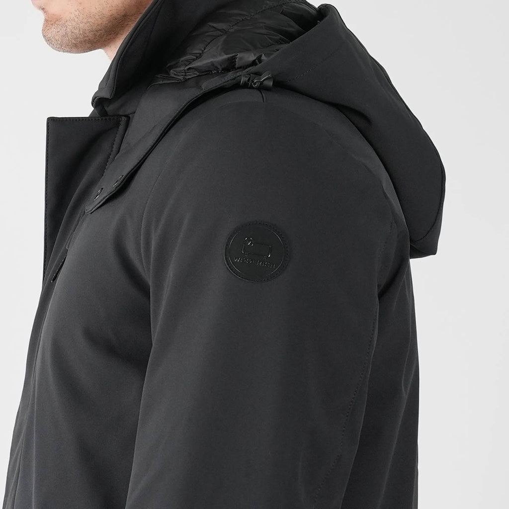 Woolrich Black Pl Barrow Mac Soft Shell Coat