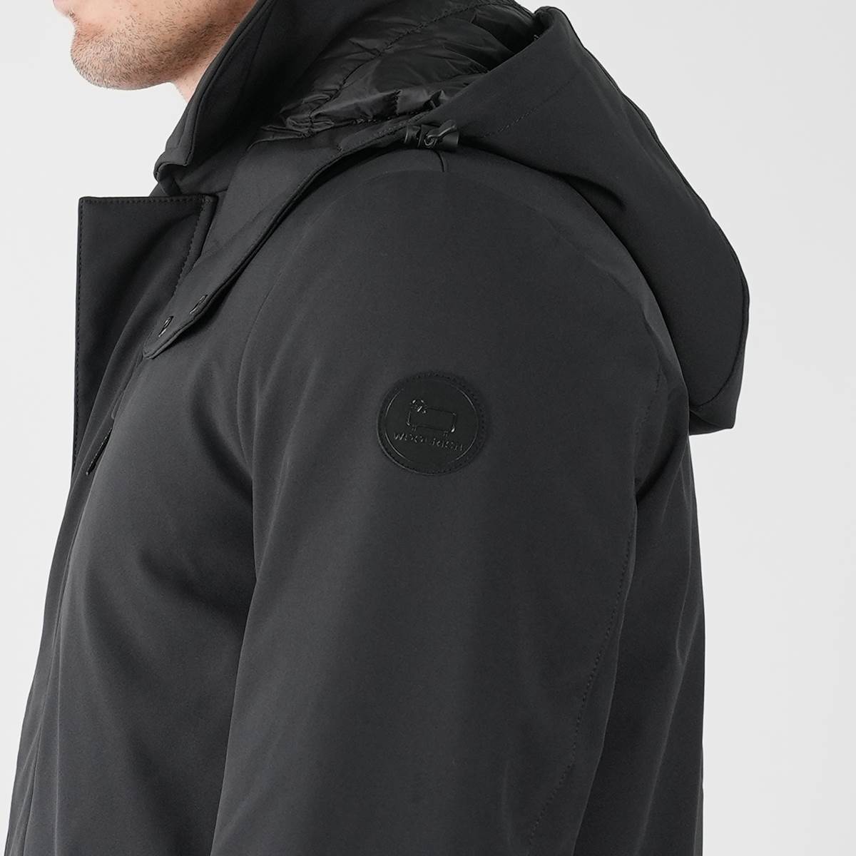 Woolrich Black Pl Barrow Mac Soft Shell Coat