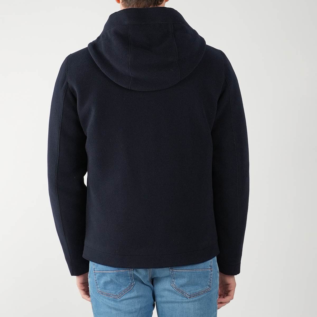 Woolrich Blue Wool Pa Pacific Coat