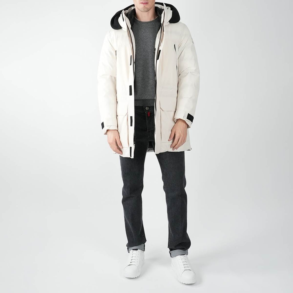 Woolrich Woolrich White Pl Pertex Long Parka Coat White 001
