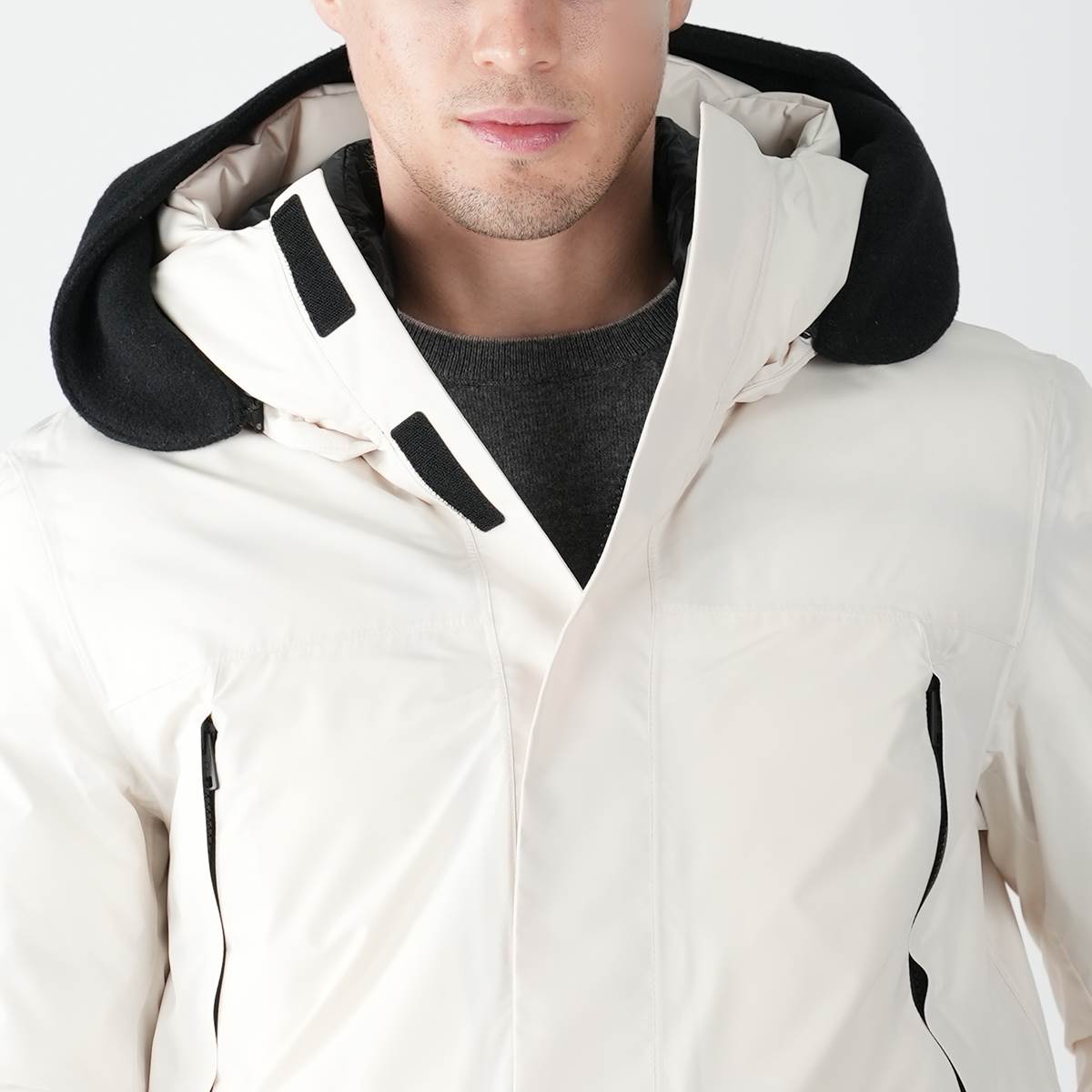 Woolrich White Pl Pertex Long Parka Coat