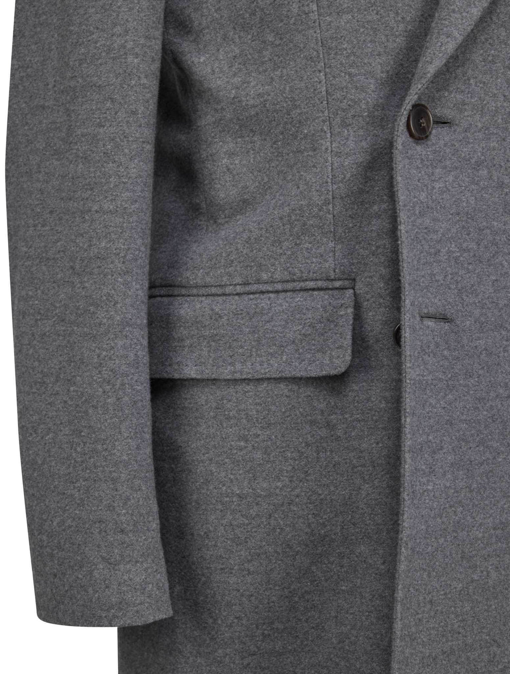 Luigi Borrelli Gray Virgin Wool Overcoat