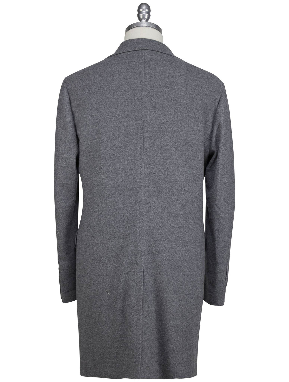 Luigi Borrelli Gray Virgin Wool Overcoat