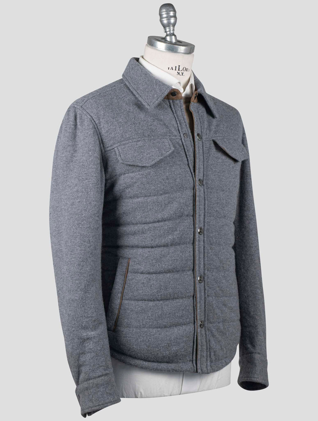Fioroni Fioroni Gray Wool Coat Gray 001