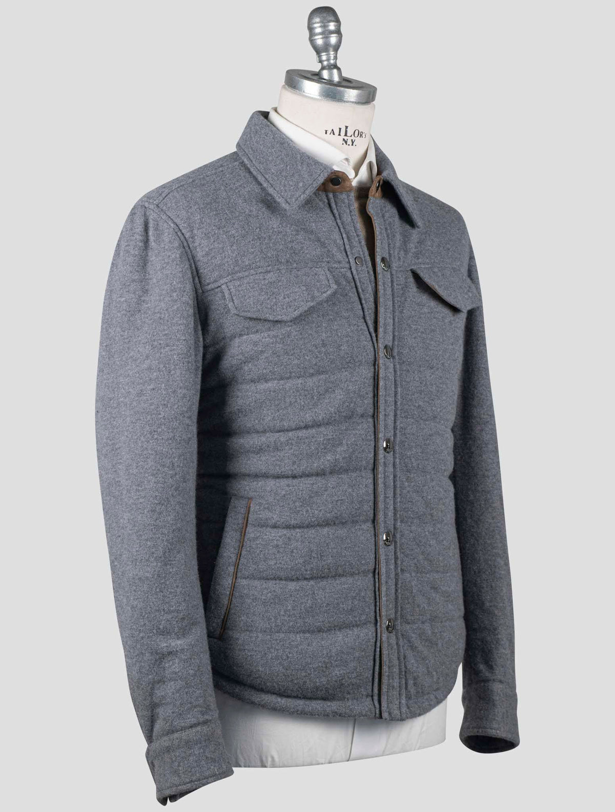 Fioroni Fioroni Gray Wool Coat Gray 001