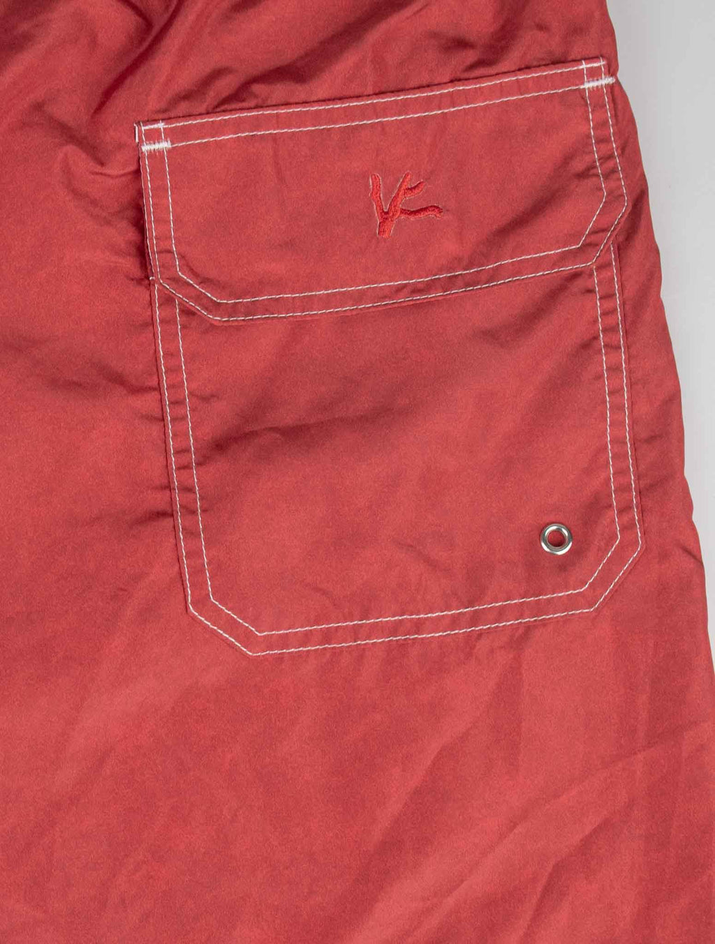 Isaia Red Pl Swim Trunks