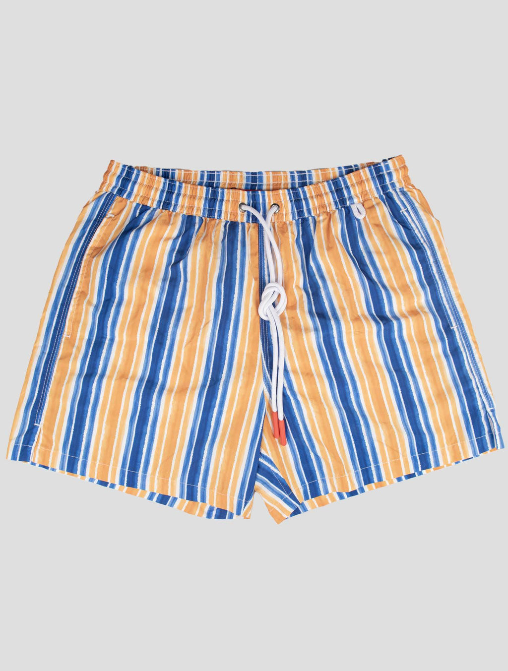Isaia Yellow Blue Pl Swim Trunks