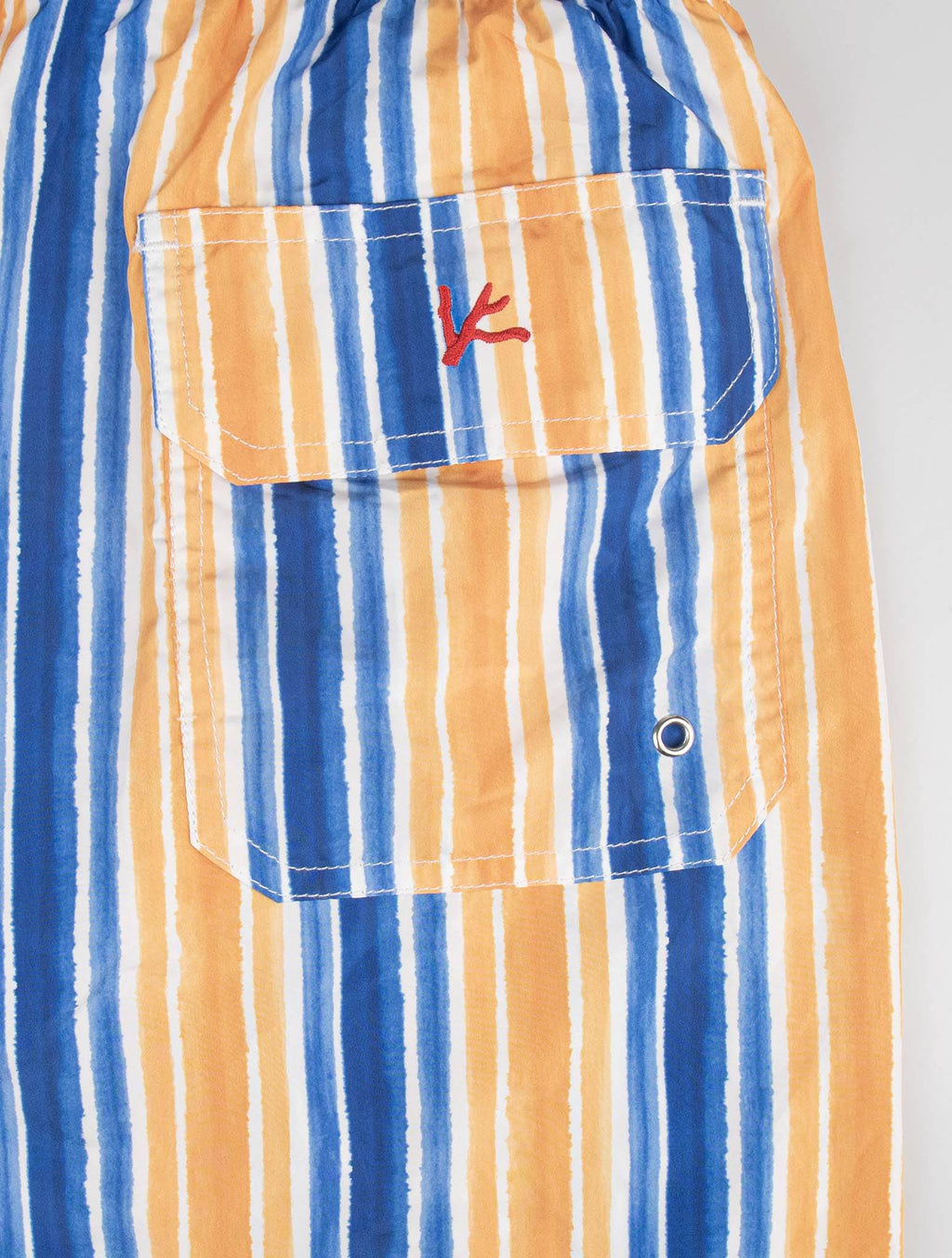 Isaia Yellow Blue Pl Swim Trunks