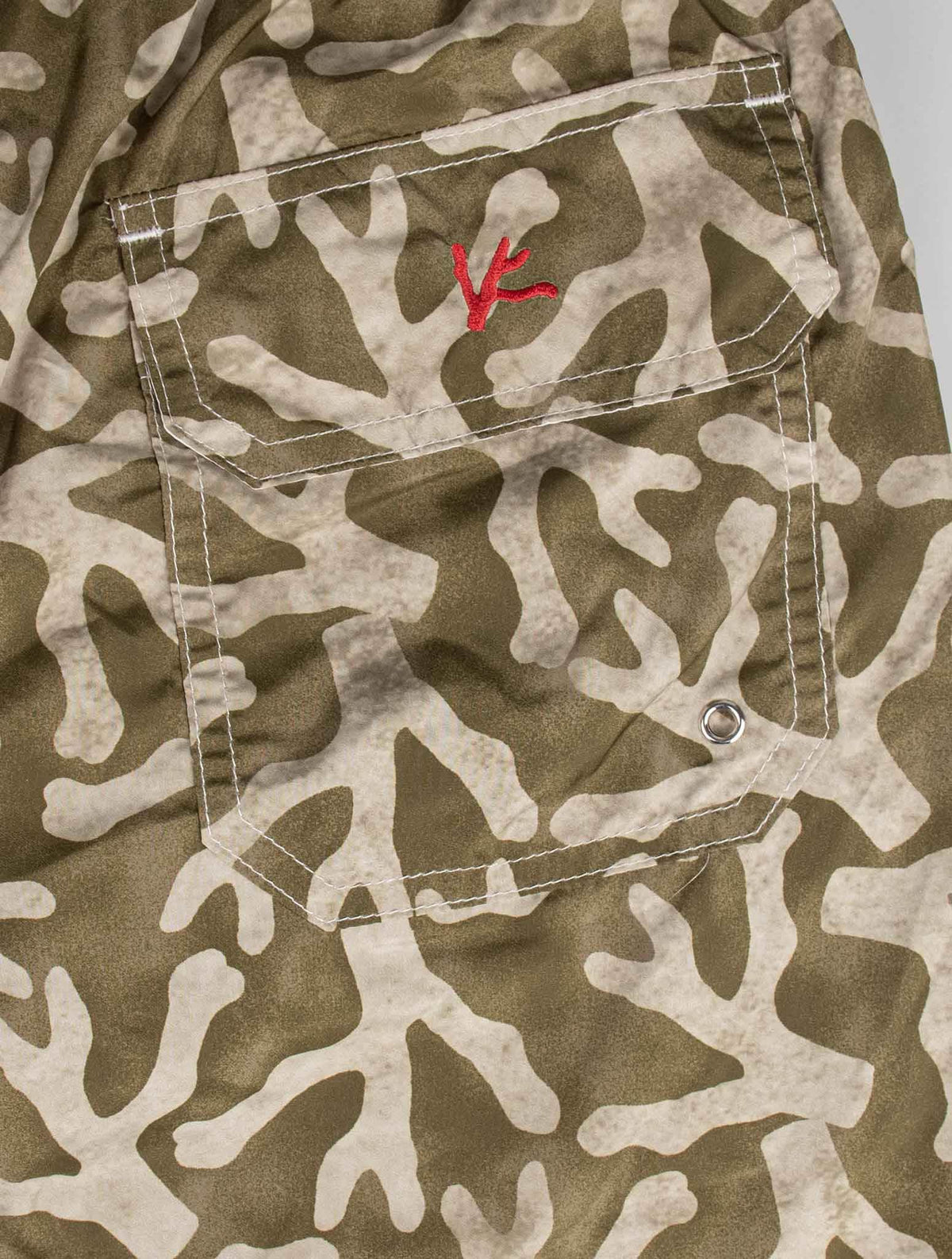 Isaia Green Pl Swim Trunks