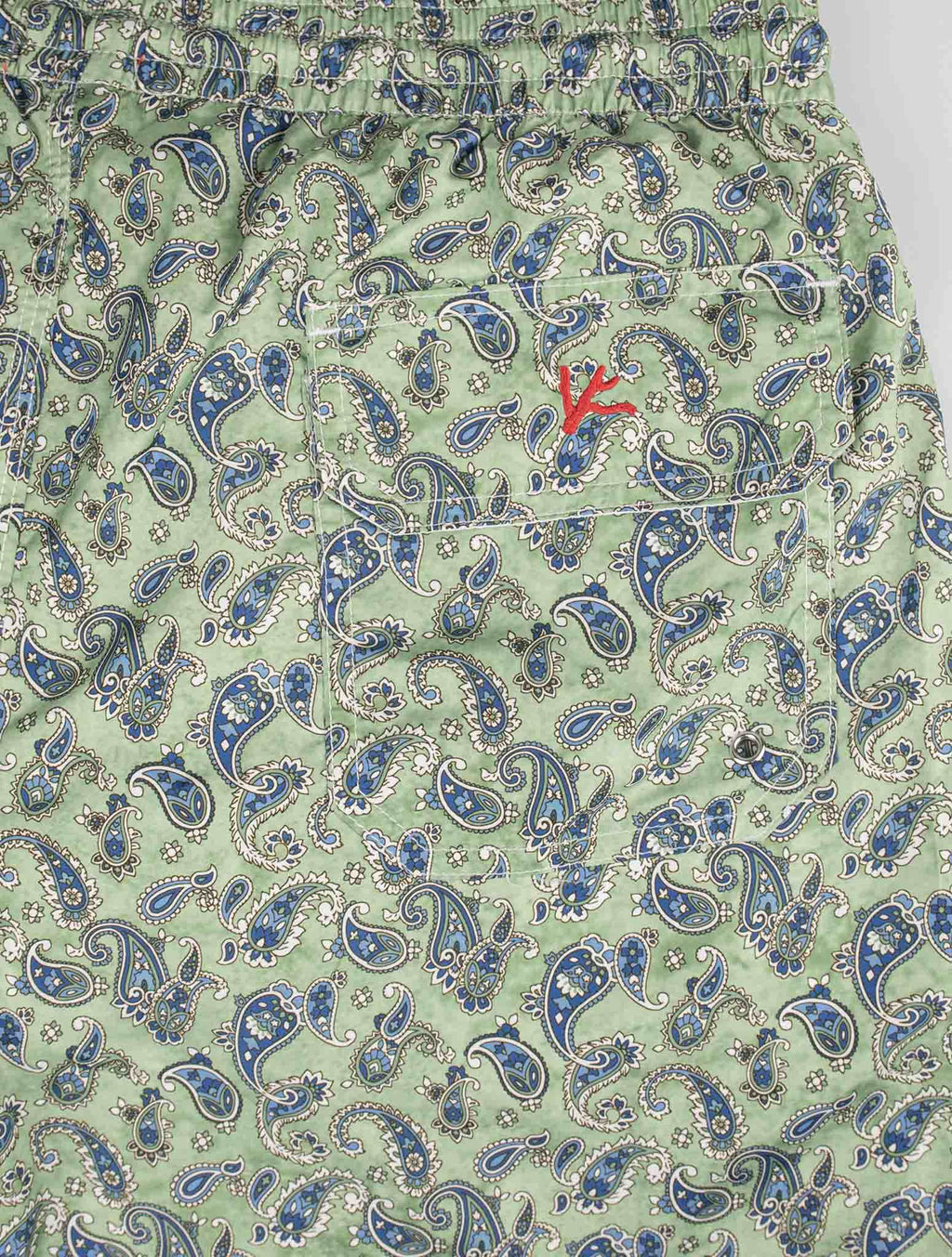 Isaia Green Pl Swim Trunks