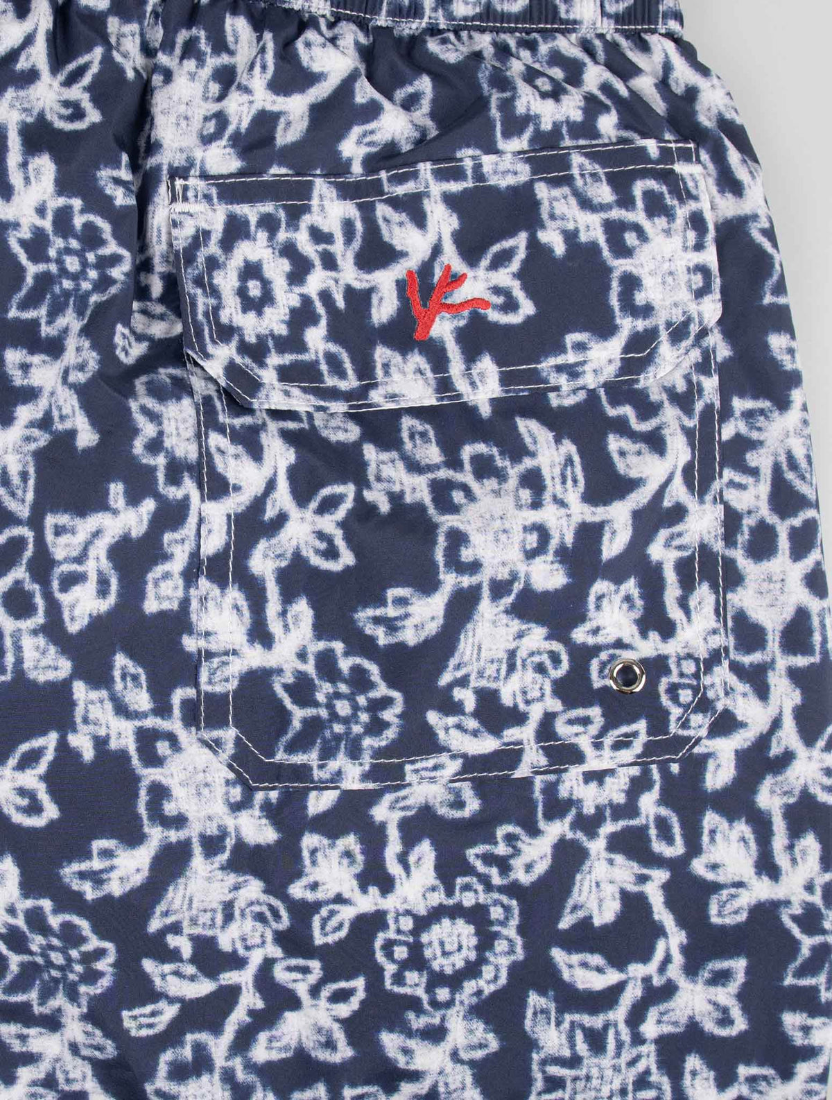 Isaia Blue White Pl Swim Trunks