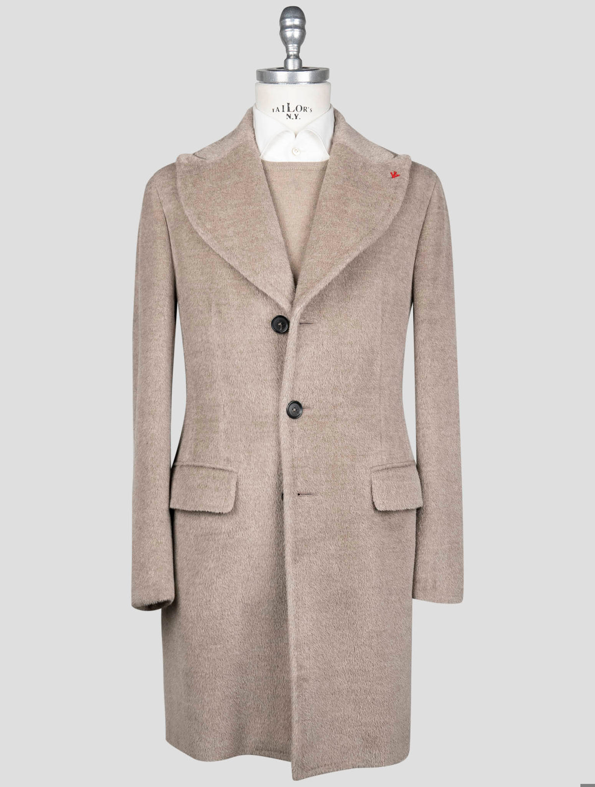Isaia Isaia Beige Alpaca Wool Overcoat Beige 000