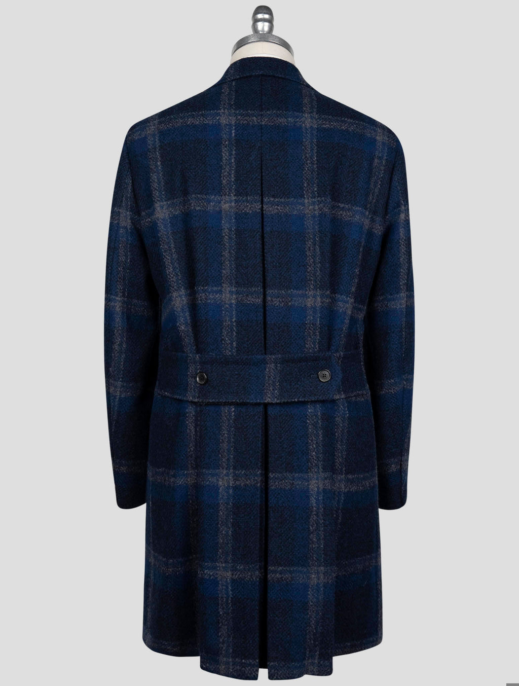 Isaia Blue Wool Pa Overcoat