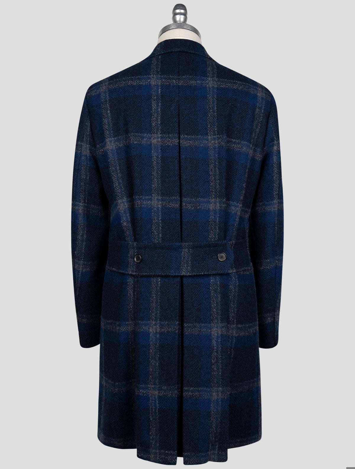 Isaia Blue Wool Pa Overcoat