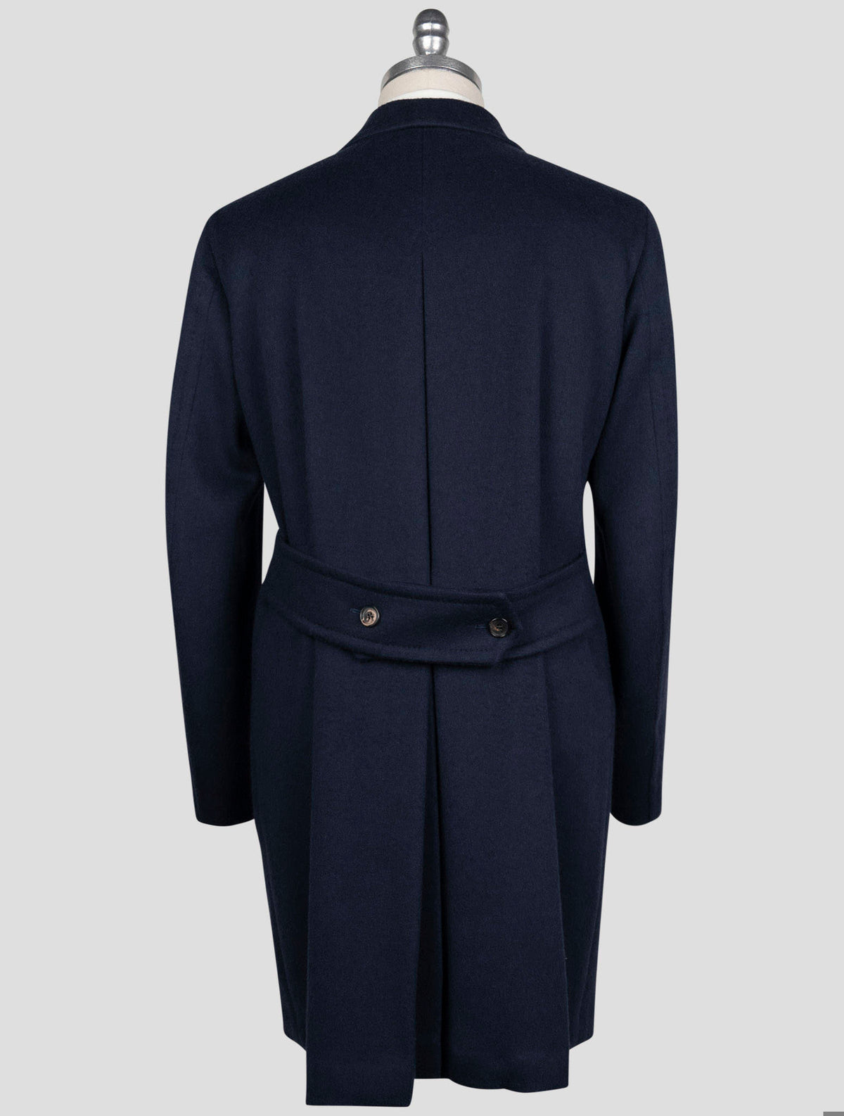 Isaia Blue Wool Cashmere Overcoat