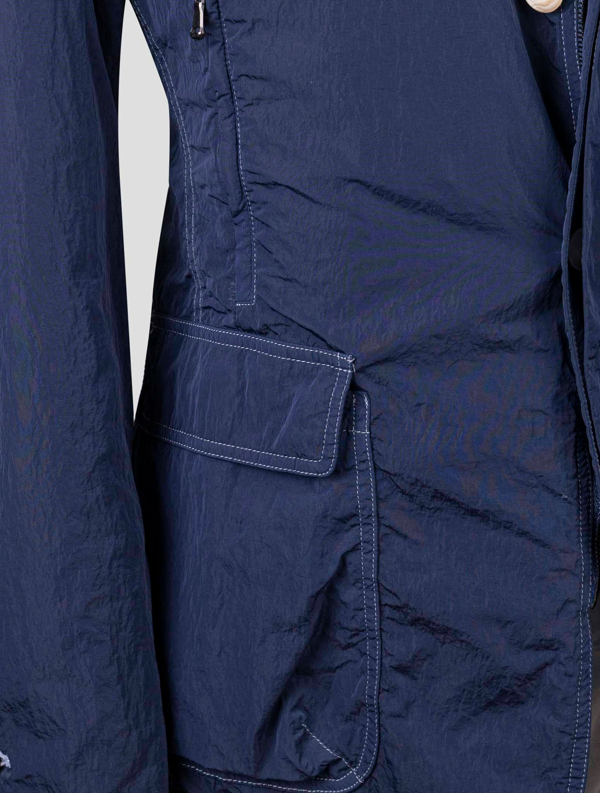 Isaia Blue Polyamide Coat