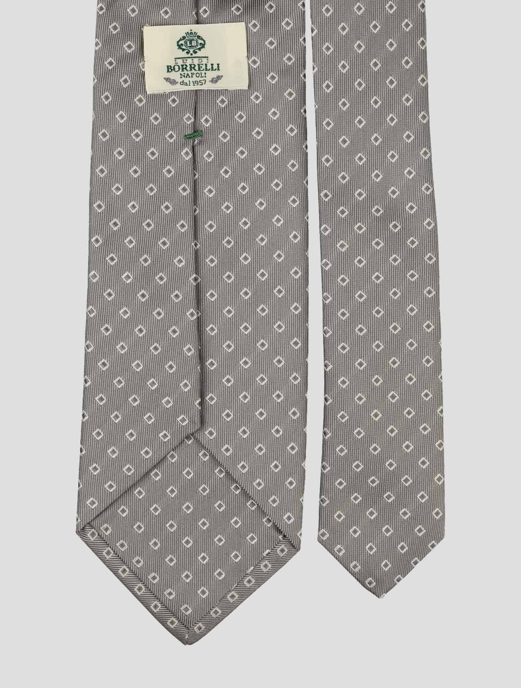 Luigi Borrelli Gray Silk Tie