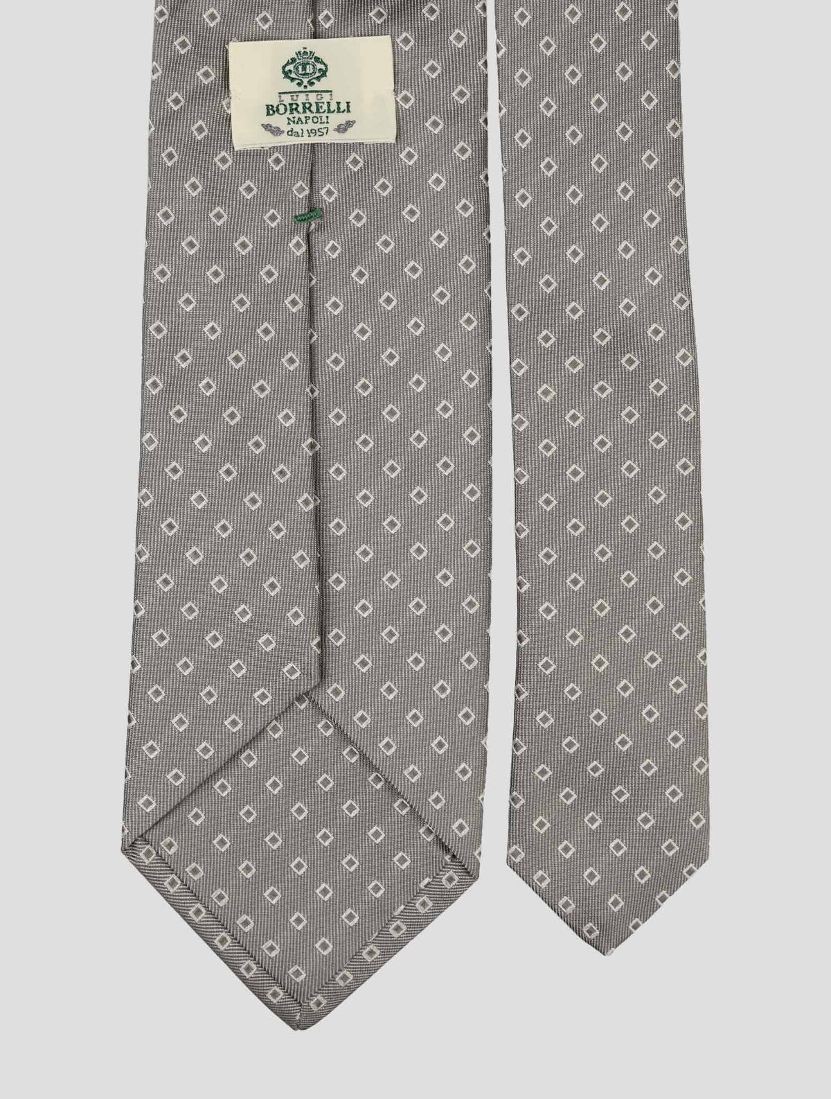 Luigi Borrelli Gray Silk Tie