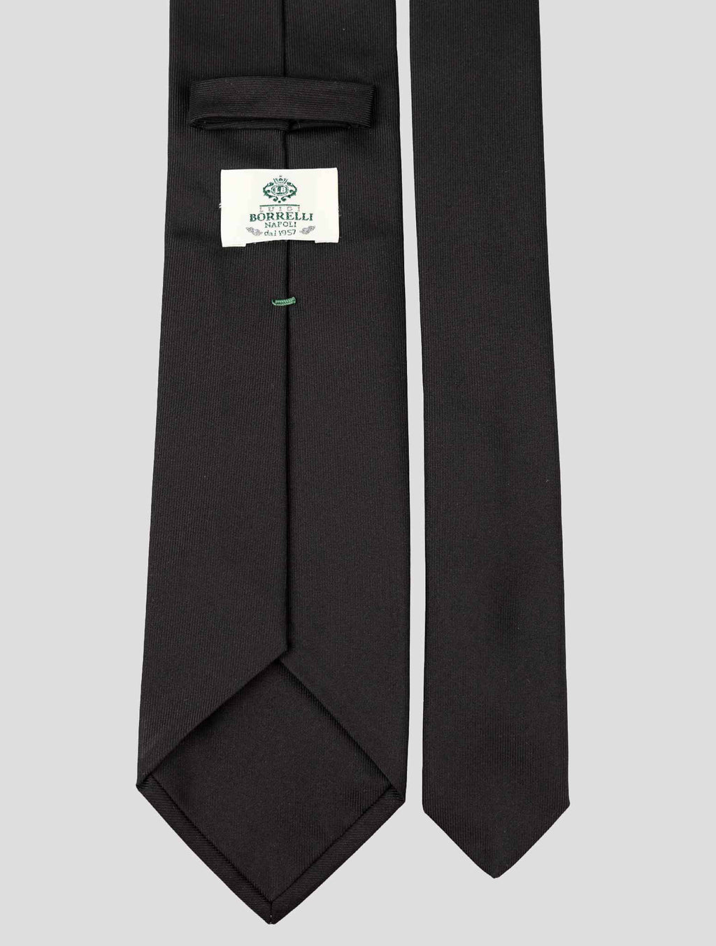 Luigi Borrelli Black Silk Tie