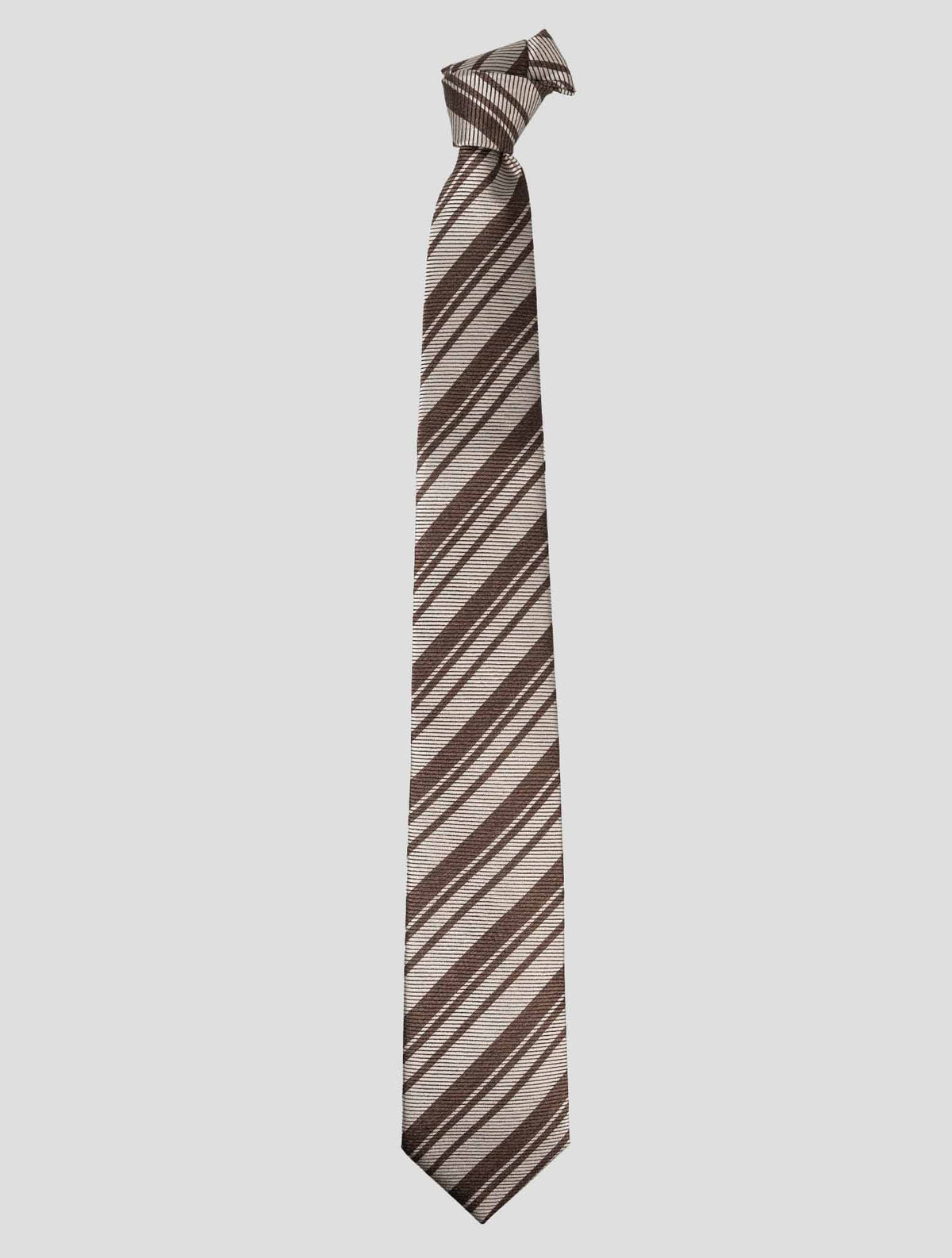 Luigi Borrelli Luigi Borrelli Brown Silk Virgin Wool Tie Brown 000