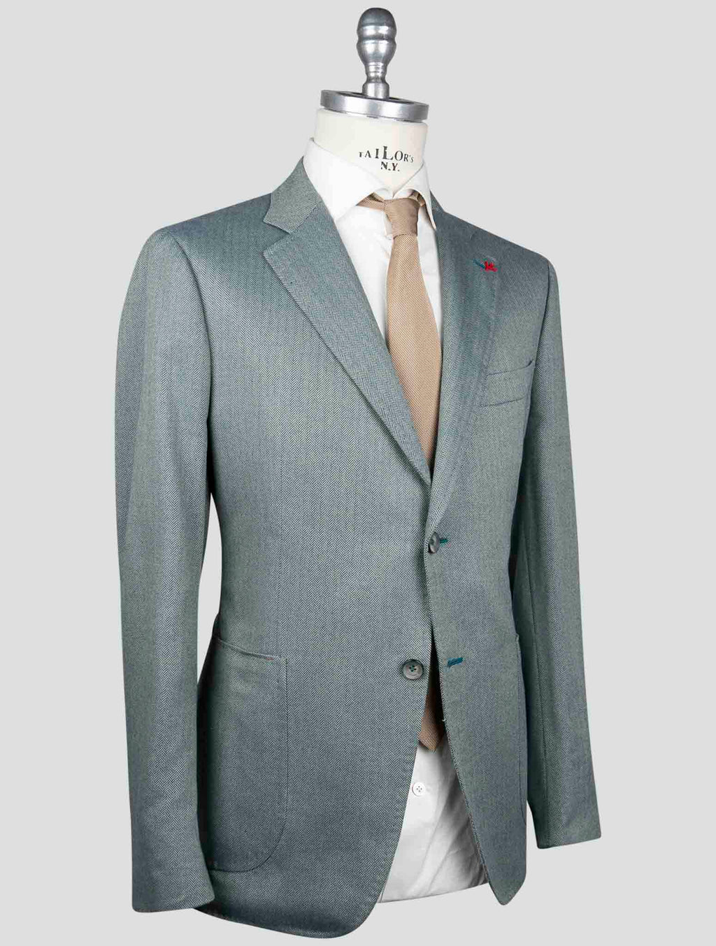 Isaia Isaia Green Cotton Blazer Green 001