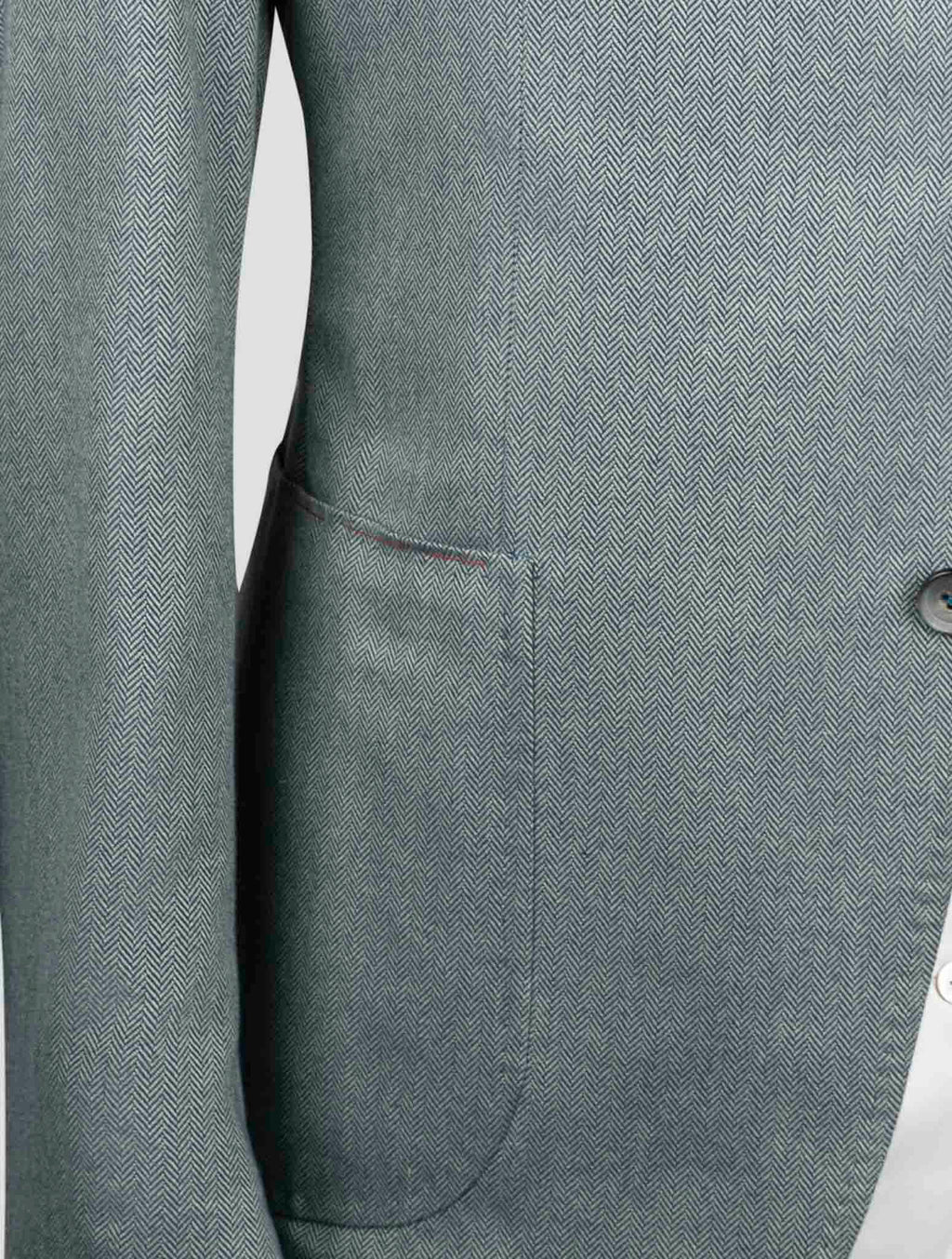 Isaia Green Cotton Blazer