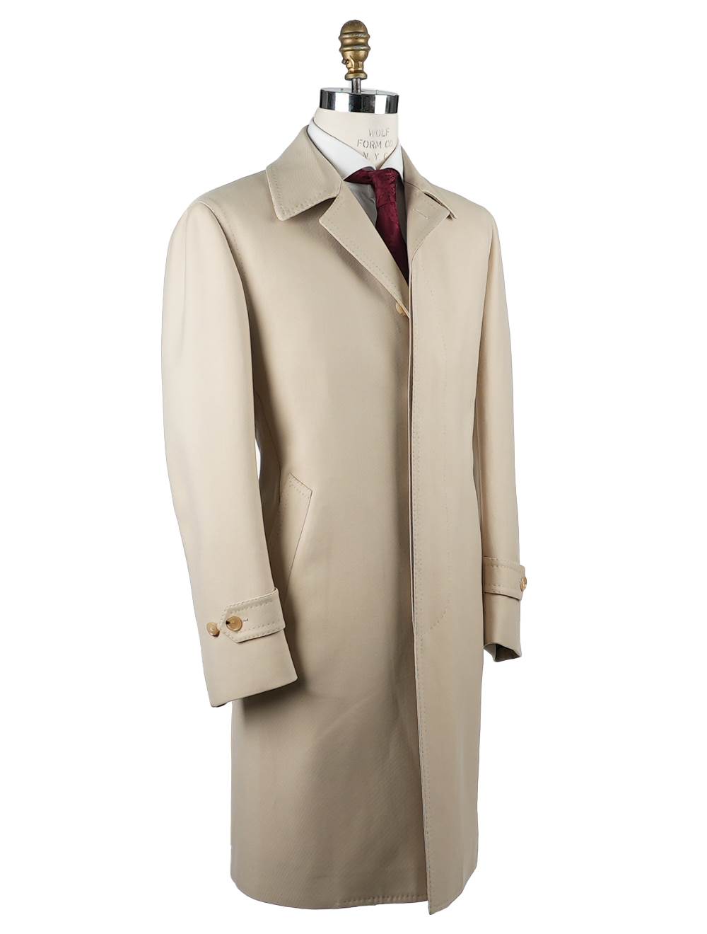 Cesare Attolini Cesare Attolini Beige Wool Cotton Overcoat Beige 001