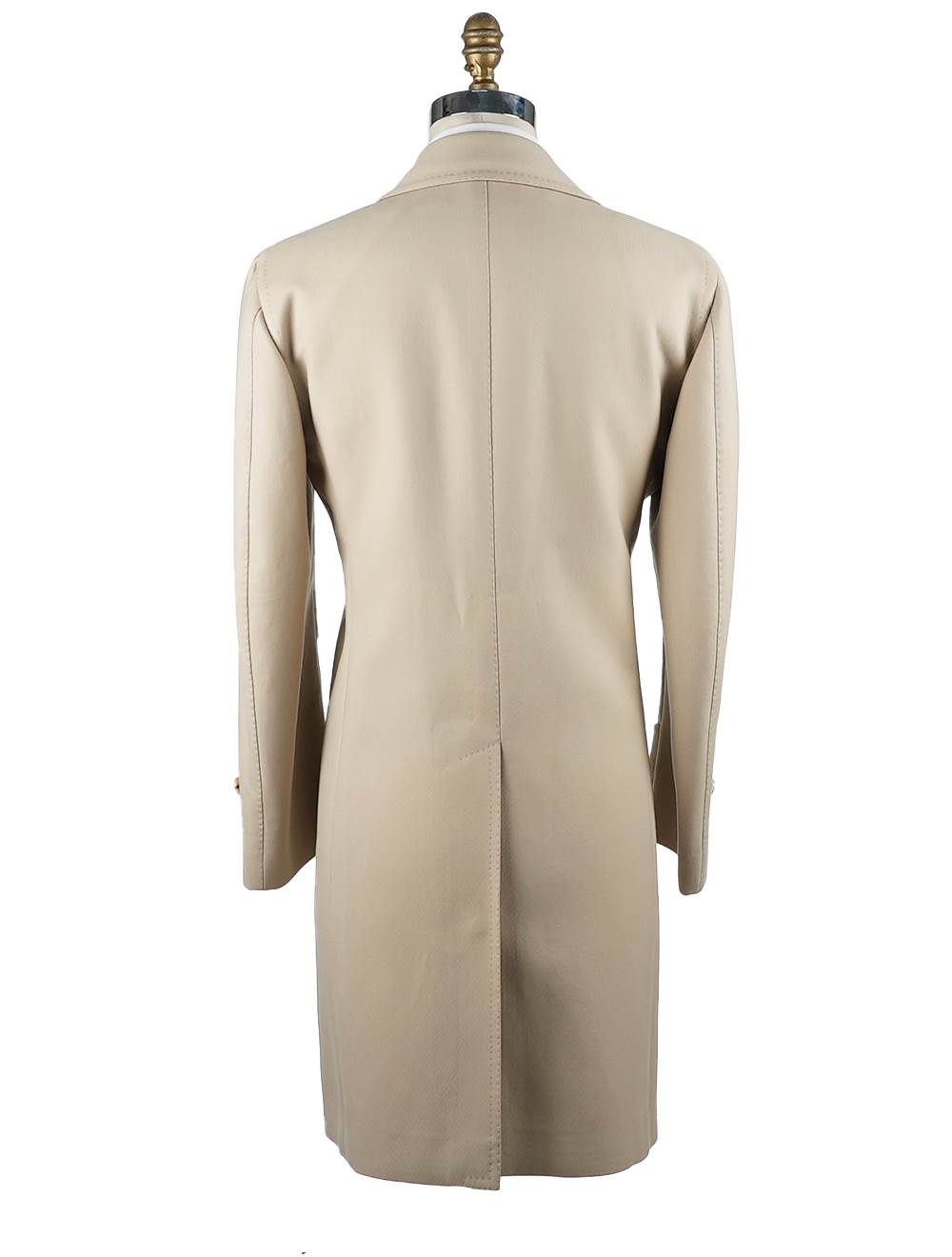 Cesare Attolini Beige Wool Cotton Overcoat