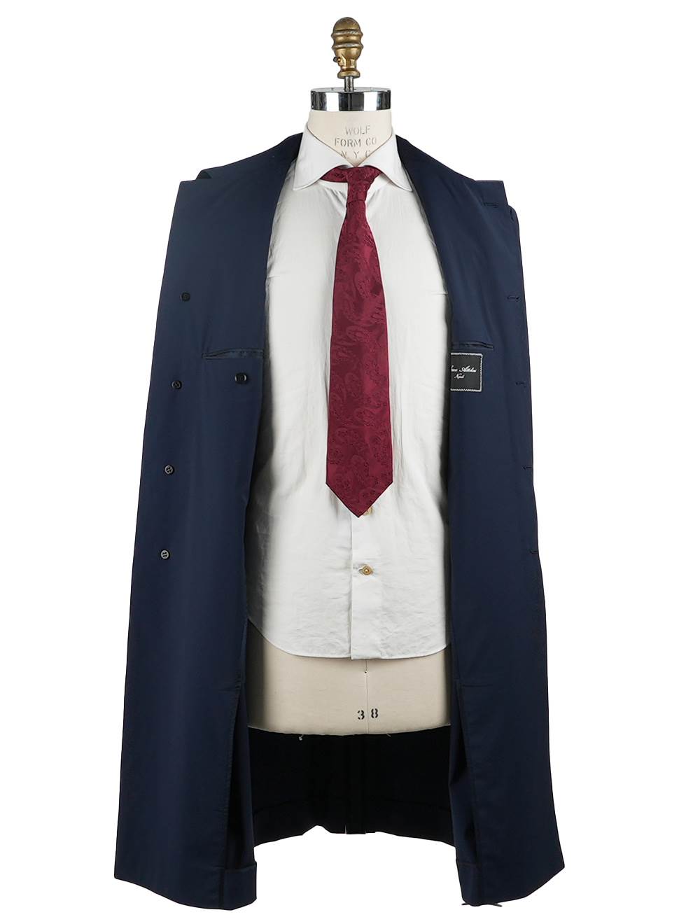 Cesare Attolini Blue Wool Pa Ea Trench Coat