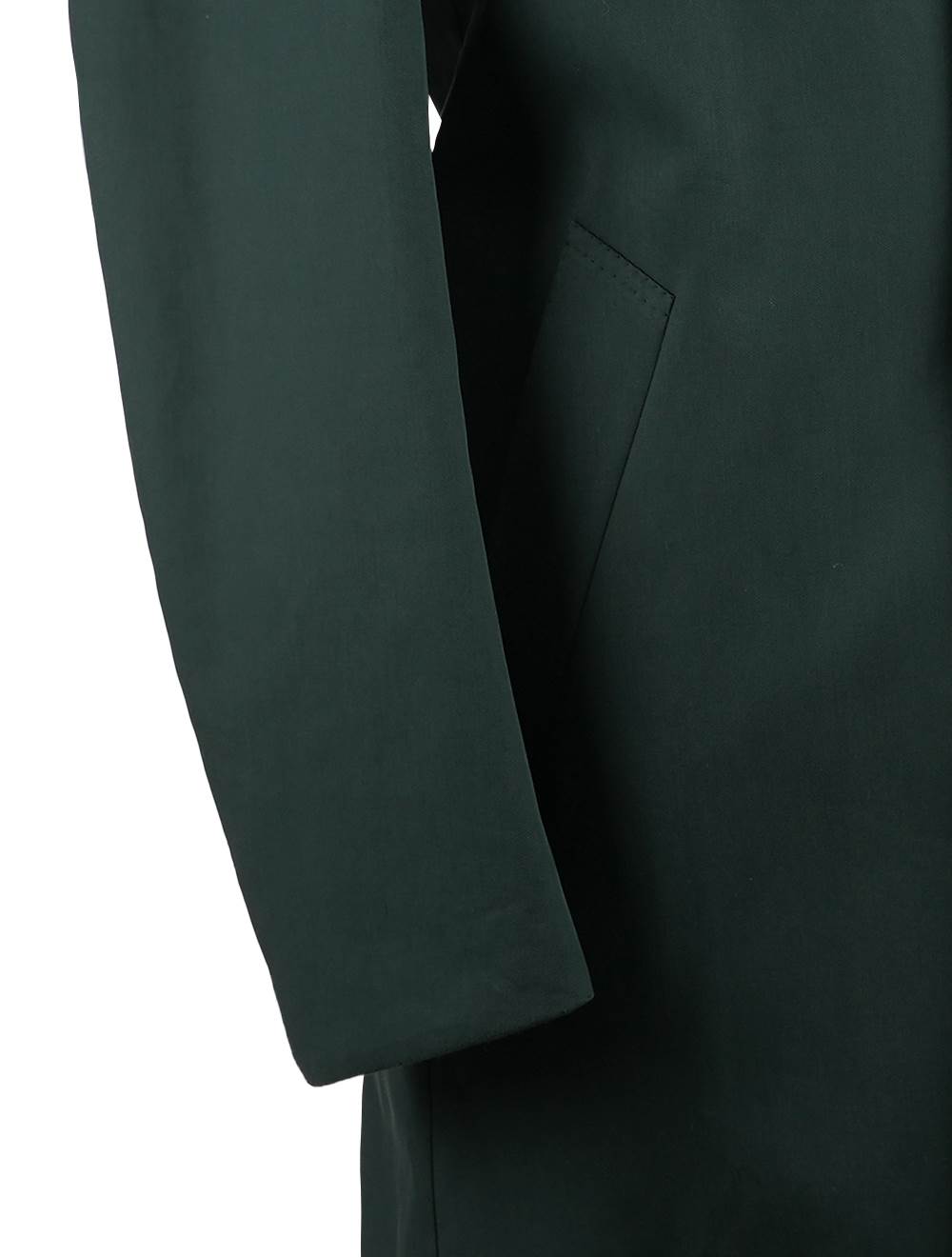 Cesare Attolini Blue Green Cotton Overcoat Reverse