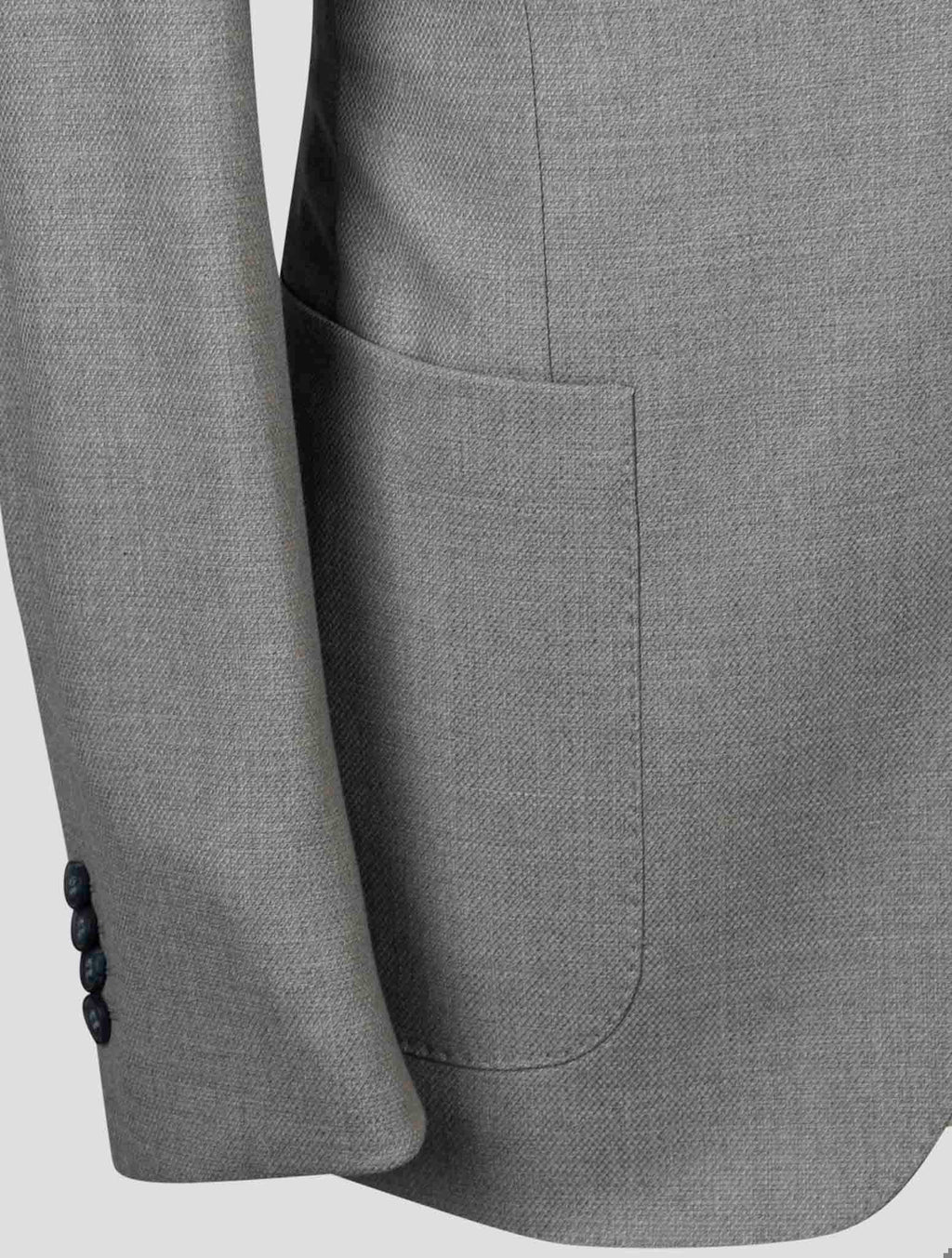 Isaia Gray Virgin Wool Ea Blazer