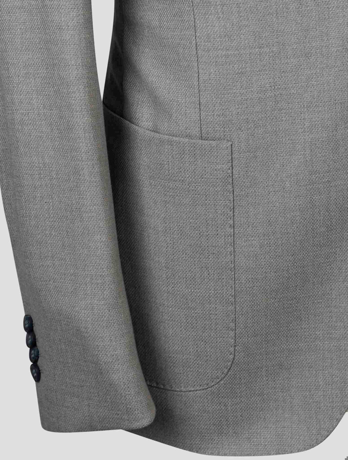 Isaia Gray Virgin Wool Ea Blazer