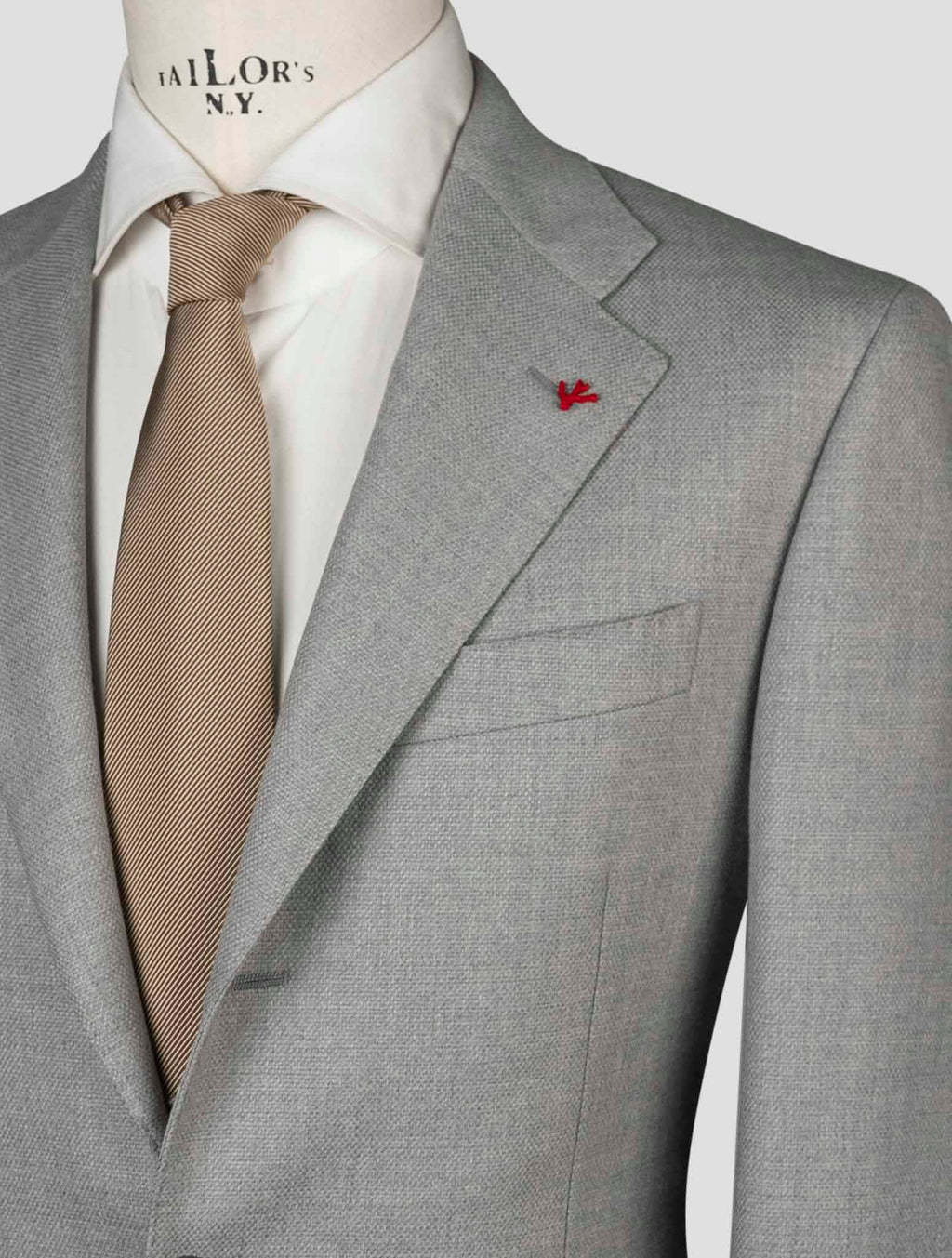 Isaia Gray Virgin Wool Ea Blazer