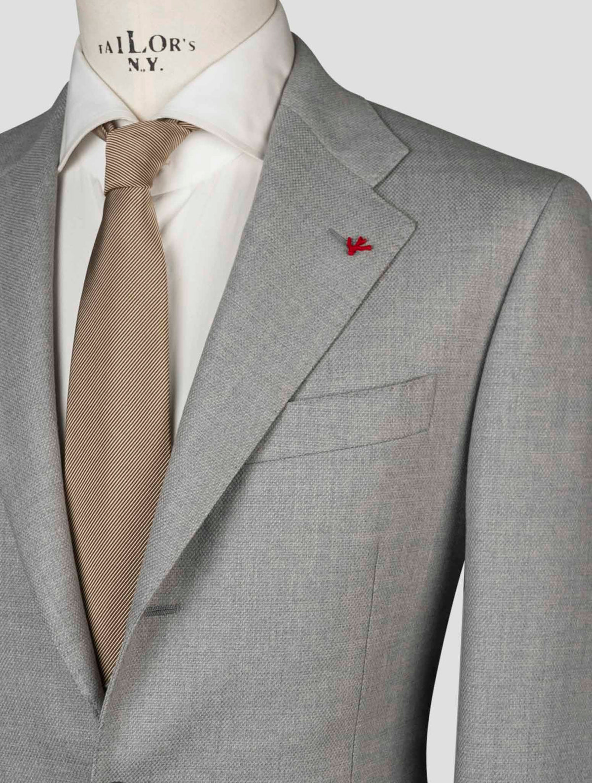 Isaia Gray Virgin Wool Ea Blazer