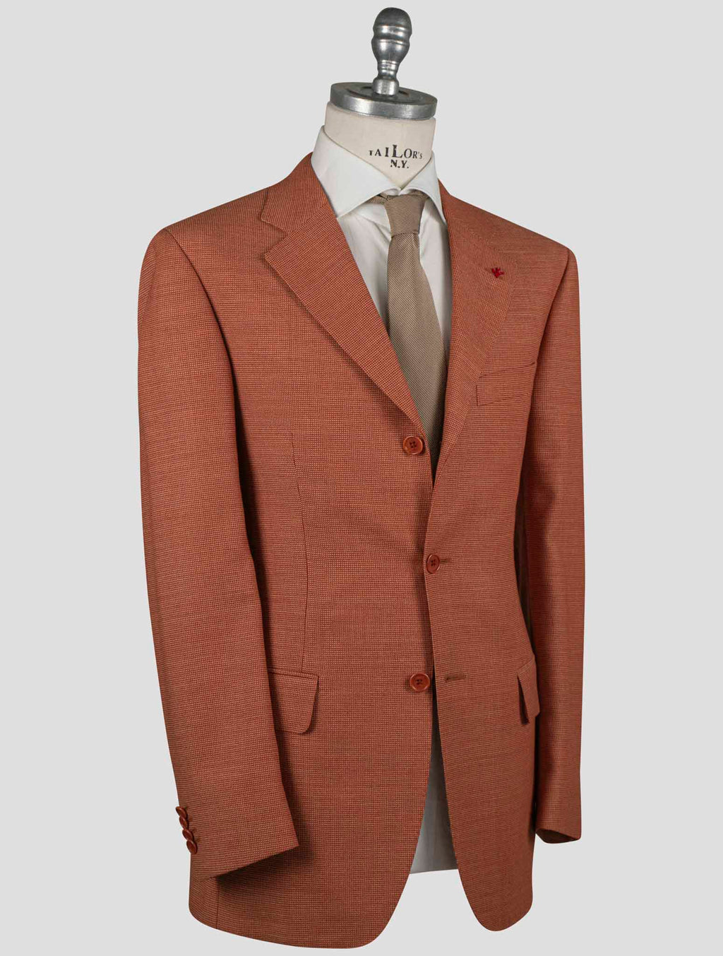 Isaia Isaia Orange Wool Blazer Orange 001