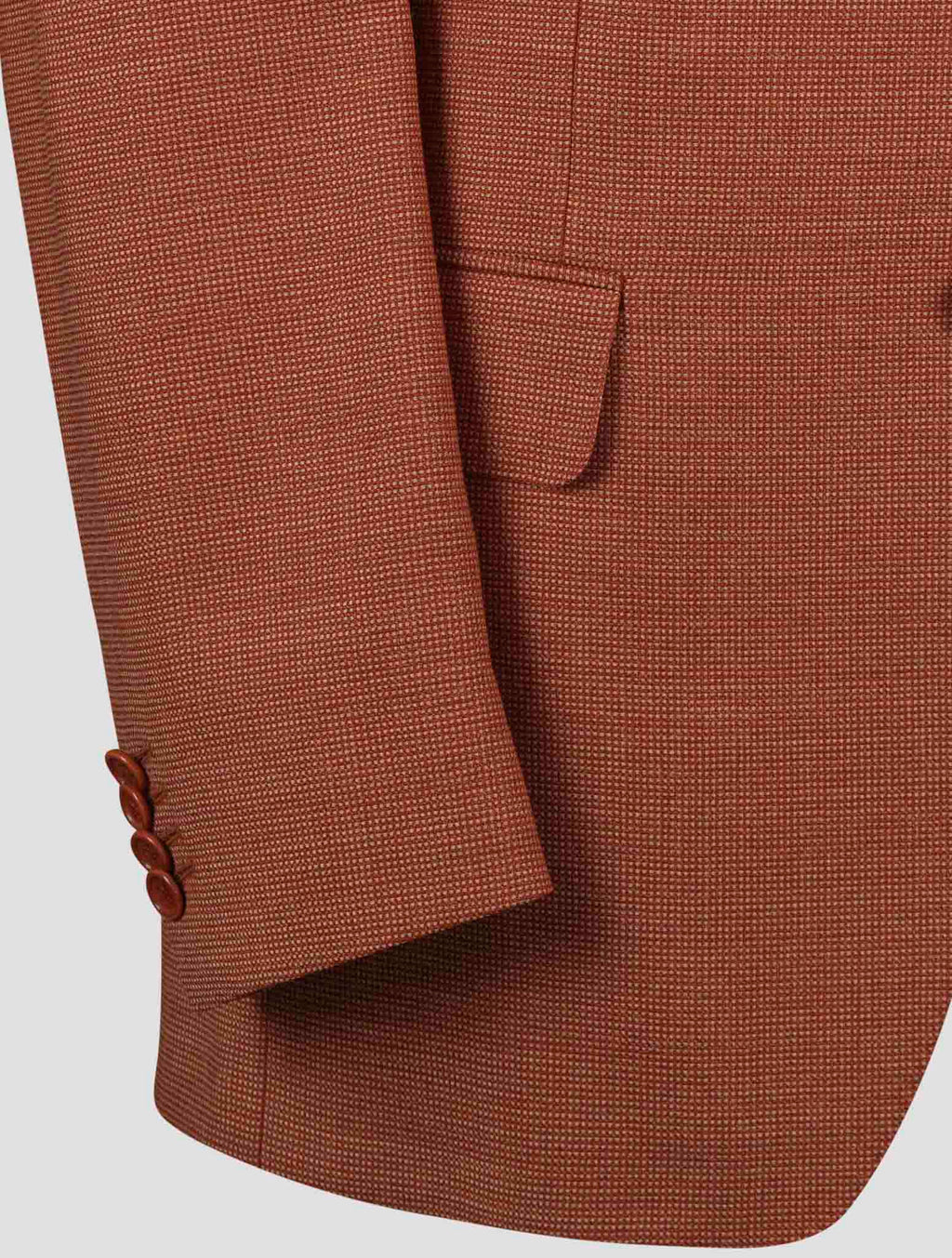 Isaia Orange Wool Blazer