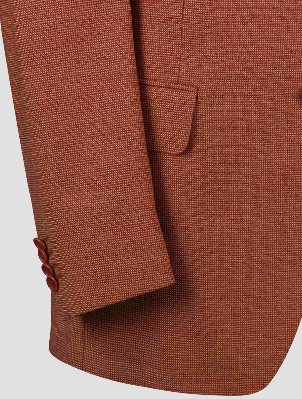 Isaia Orange Wool Blazer